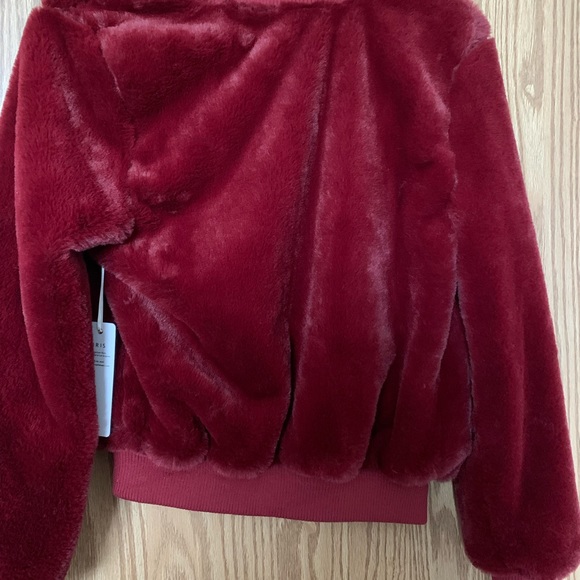 Burgundy size small bomber jacket. - Picture 2 of 4